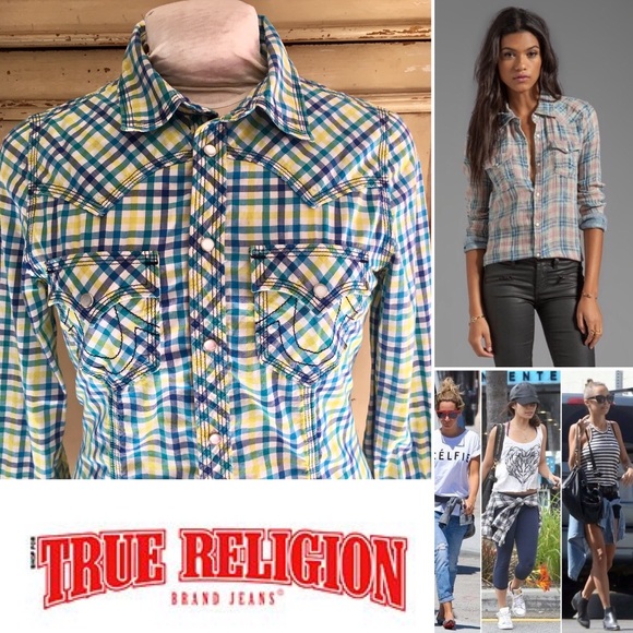 True Religion Tops - TRUE RELIGION RODEO WESTERN SHIRT SZ S